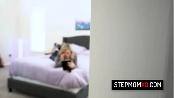 Blonde stepmom Reagan Lush fucks with her stepson before he moves to collage