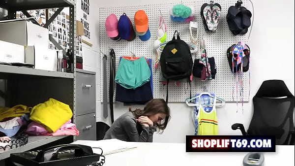 Law college teen Nicole Auclair caught stealing at the store and get fucked by the security guard