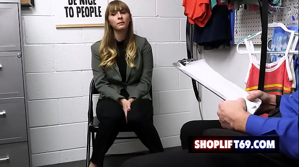 Busty teen shoplifter Angel Youngs gets fucked in the security office