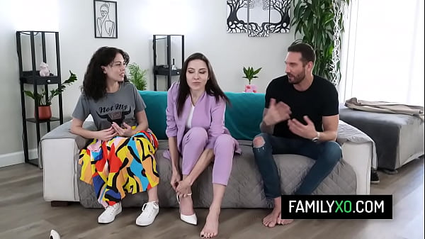 Hot milf step mom in threesome sex with her husband and stepdaughter – Agatha Delicious, Satine Summers