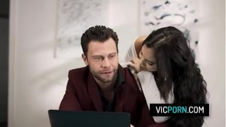 Perv husband fucks mistress while his wife waits in other room – Rachael Cavalli, Violet Starr